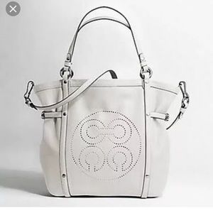 Large White Coach Tote